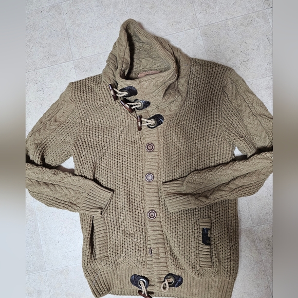 Leif Nelson Men's 3XL Cardigan Sweater (Fits Like XL) Heavy Knit Toggle Button
